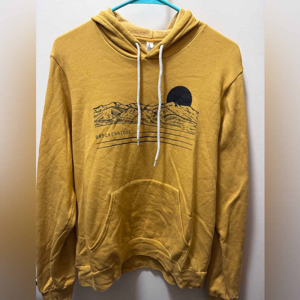 Breckenridge Mustard Yellow Graphic Hoodie